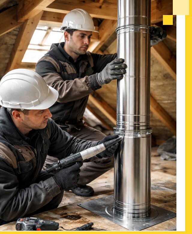Монтаж дымоходов для каминов в Железногорске с гарантией качества