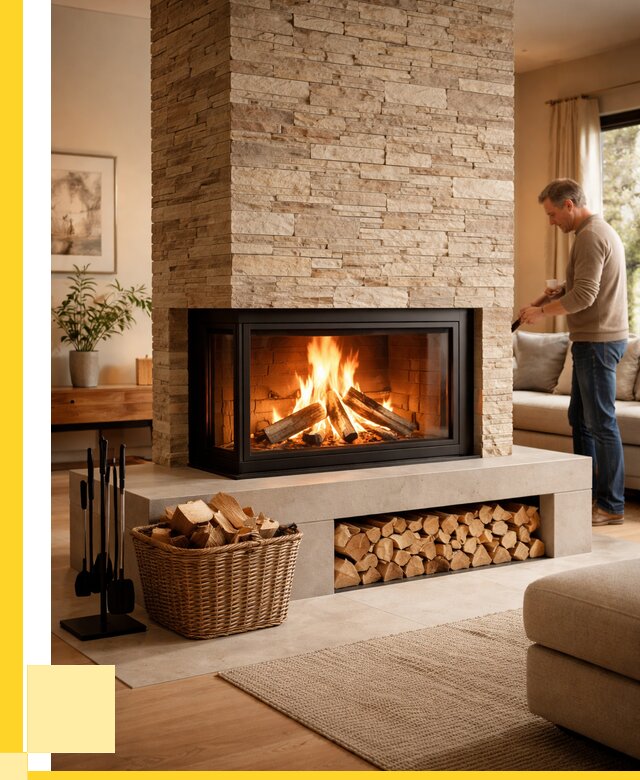 Дровяной камин под ключ в Железногорске от 204420 р. | ЭриданЖлк