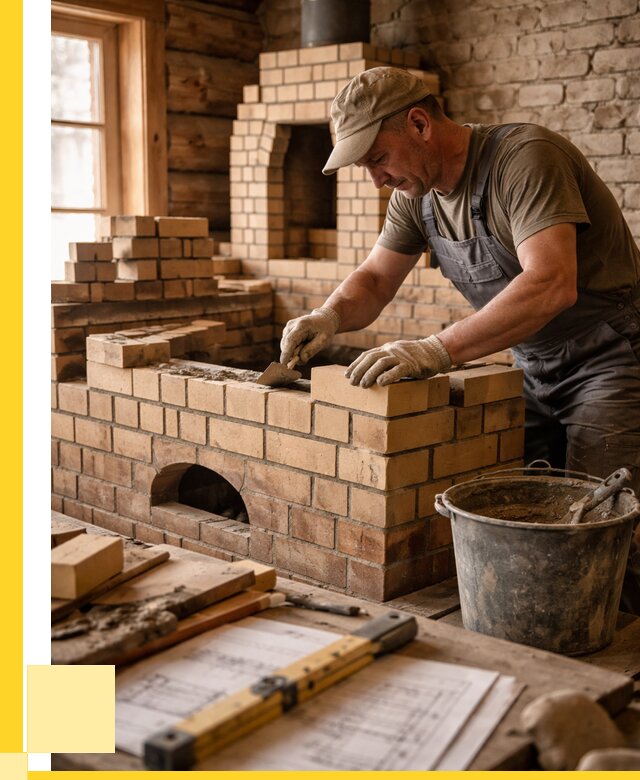 Кладка печей из кирпича в Железногорске цены от 30663 р. - ЭриданЖлк