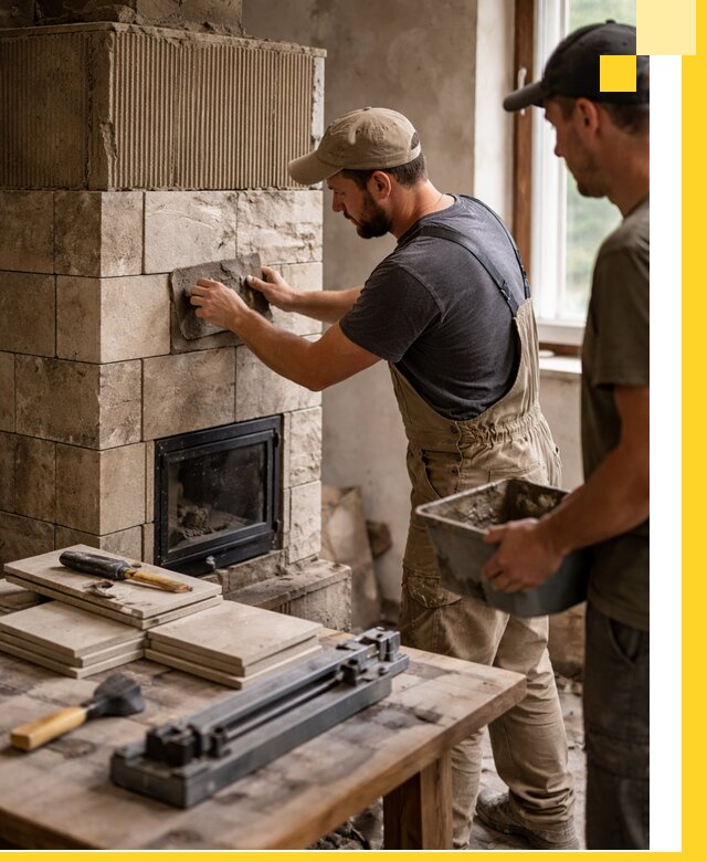 Профессиональная облицовка печей в Железногорске: керамика и камень