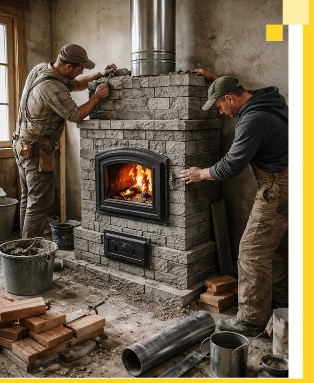 Производство, поставка и монтаж дровяных печей в Железногорске