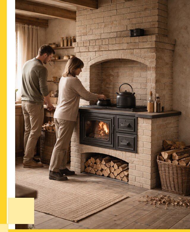 Печи с плитой в Железногорске от 45995 р. | ЭриданЖлк — кирпичная печь