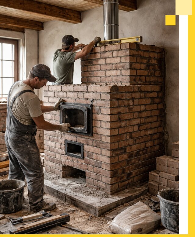 Печи для загородного дома под ключ в Железногорске — монтаж и сервис