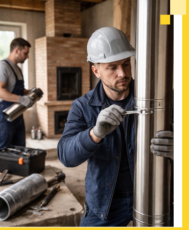 Профессиональный монтаж дымоходов для печей в Железногорске