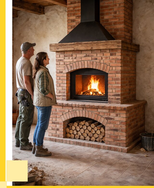 Печи камины из кирпича в Железногорске от 122652 р. | ЭриданЖлк