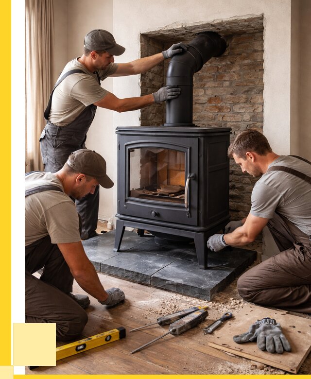 Монтаж печи камина в частном доме в Железногорске от 25553 р. | ЭриданЖлк