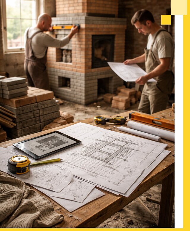 Проекты печей и каминов с индивидуальным дизайном в Железногорске