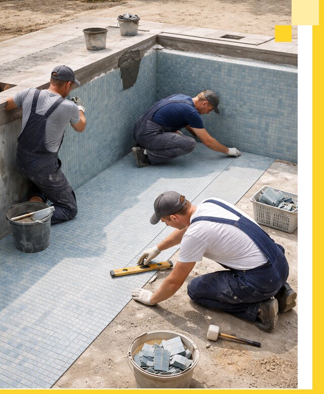 Укладка и установка плитки для бассейнов под ключ в Железногорске