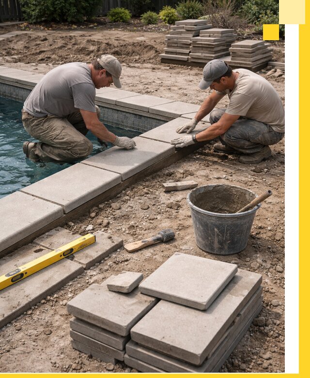 Установка и изготовление копингового камня для бассейнов в Железногорске