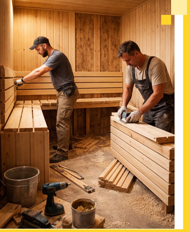 Профессиональный комплексный ремонт саун под ключ в Железногорске