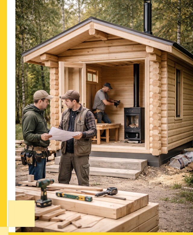 Монтаж бань под ключ в Железногорске — от 204420 р. | ЭриданЖлк