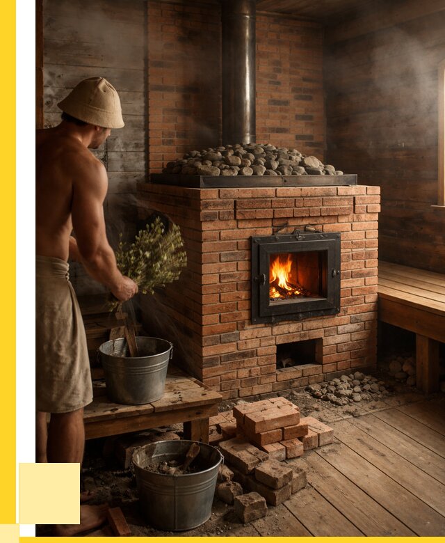 Кирпичные банные печи в Железногорске от 91989 р. | ЭриданЖлк