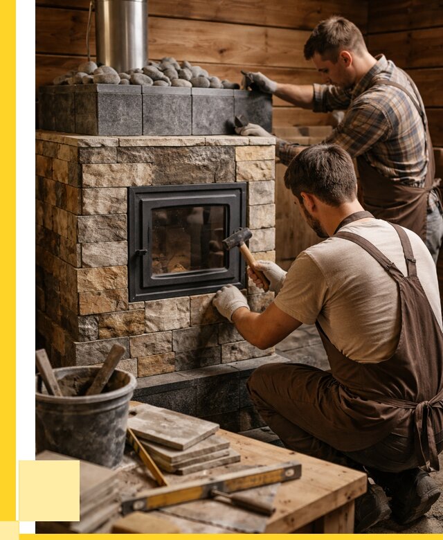 Облицовка банной печи в Железногорске от 15332 р. | ЭриданЖлк