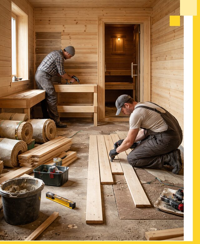 Индивидуальный проект бани с комнатой отдыха под ключ в Железногорске