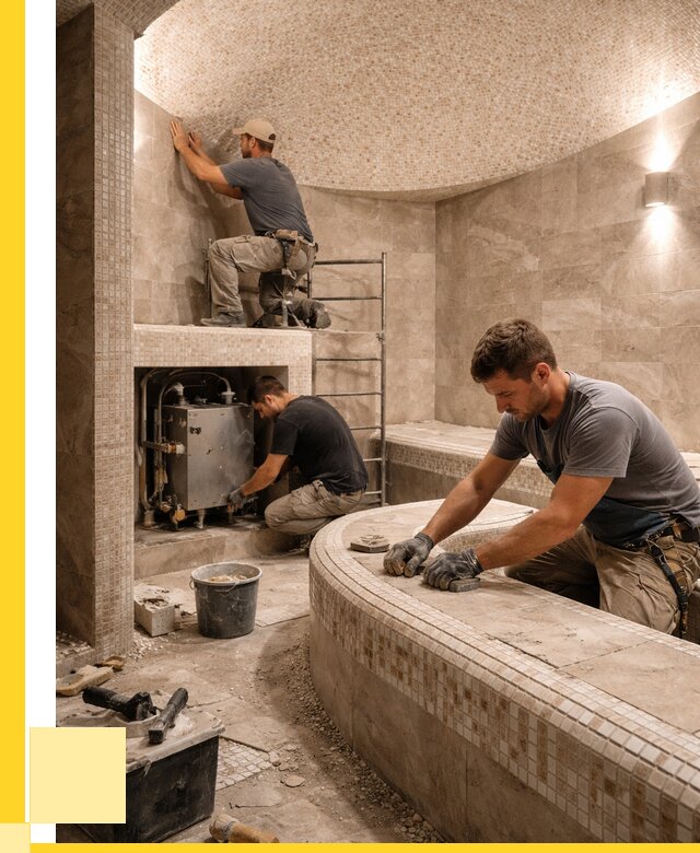 Монтаж хамамов под ключ в Железногорске от 255525 р. ЭриданЖлк