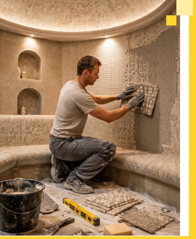 Устройство и монтаж домашнего хамама под ключ в Железногорске